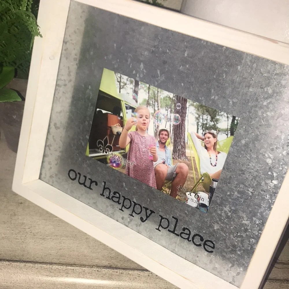 Rustic Farmhouse Shabby Chic Boho galvanized picture frame